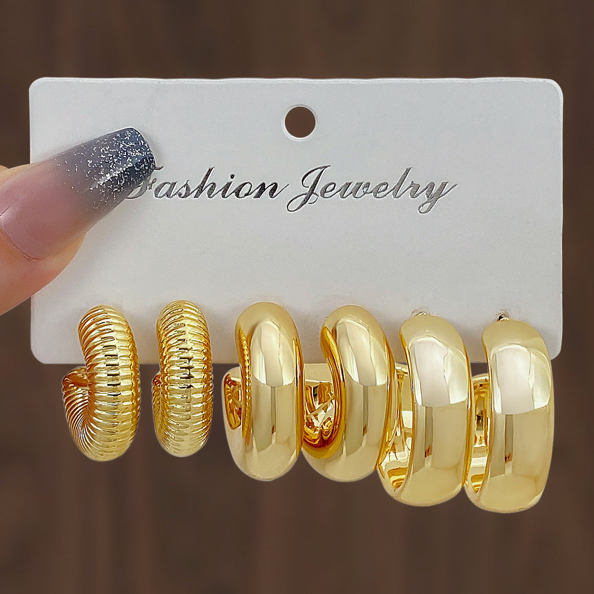 Wholesale Double twist earring set