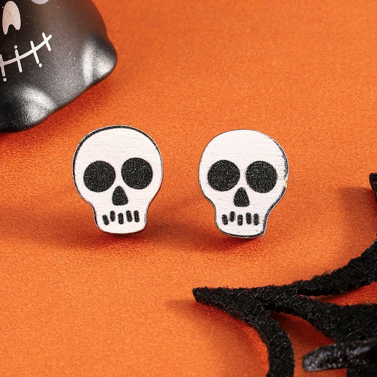 Wholesale Wood ghost  earrings