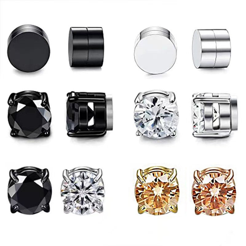 Wholesale Zircon Earrings Zircon Magnet Ear Clip Earrings ACC-ES-YunJin003