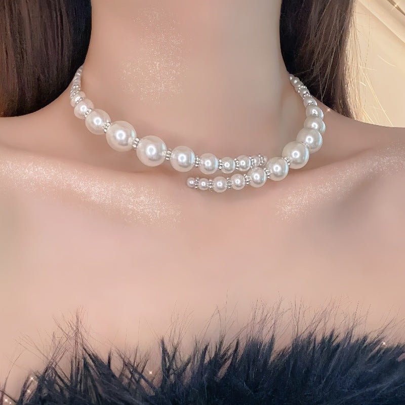 Wholesale Pearl irregular geometric necklace