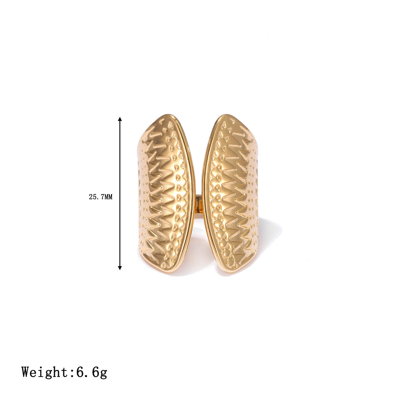 Wholesale Geometric Titanium Steel Statement Ring