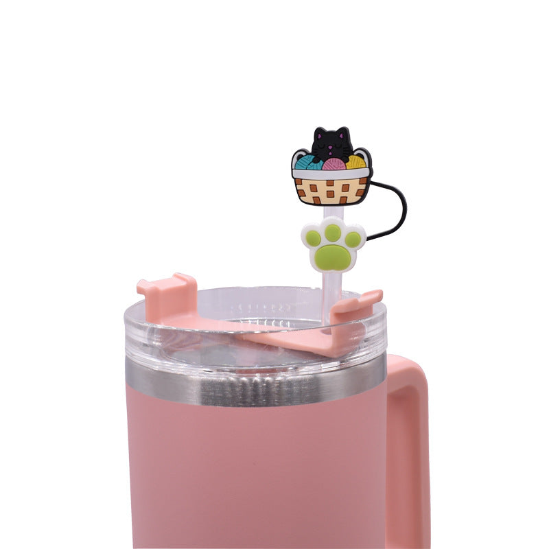 Wholesale Random 100pcs Cowgirl PVC Soft Straw Tube Cap