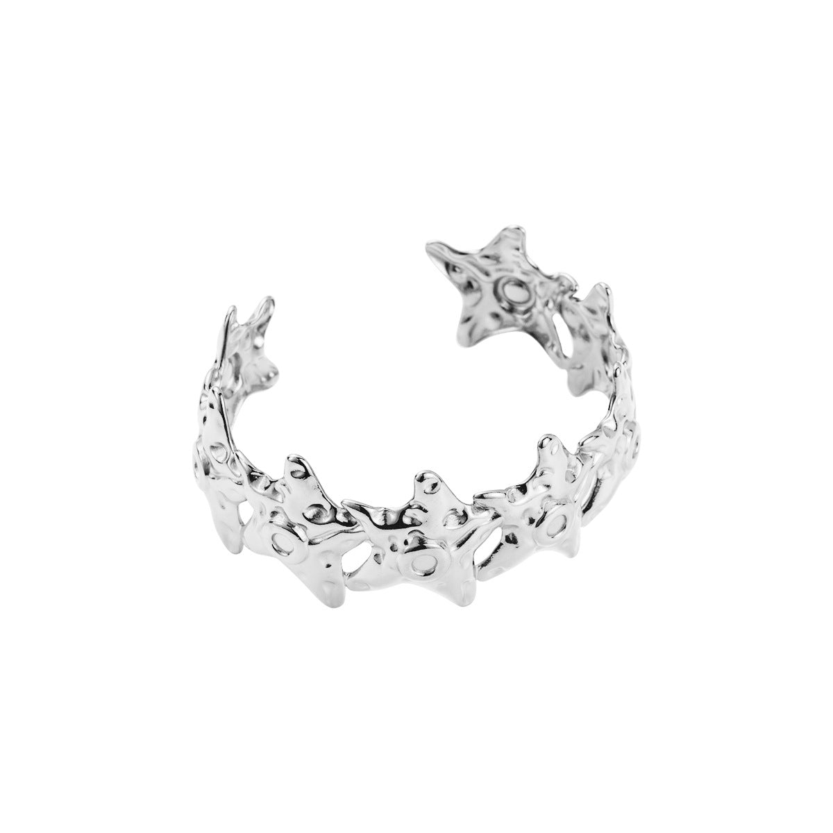 Wholesale Stainless Steel Open Starfish Ring Bracelet