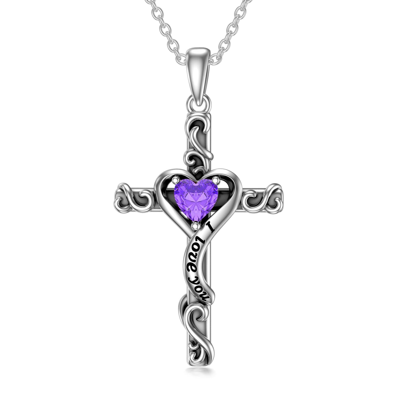 Wholesale Cross I Love You Pendant Necklace