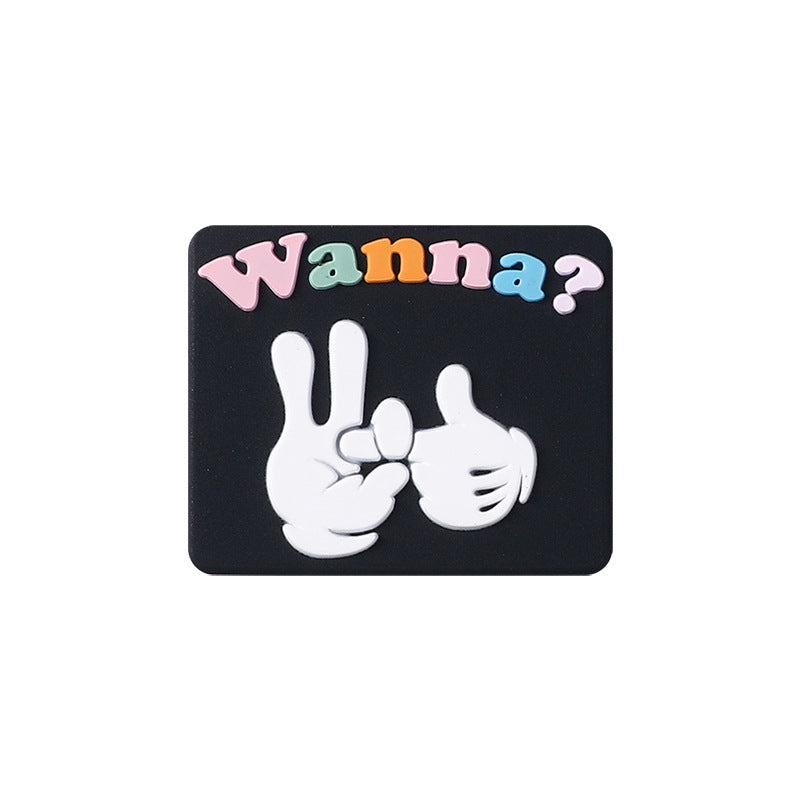 Wholesale 20pcs  drop glue letter Focal Beads DIY Bead Accessories