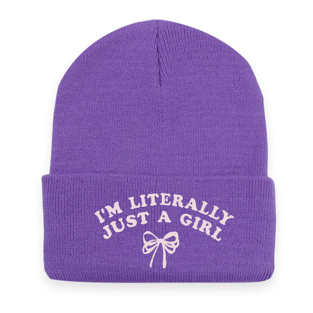 Wholesale Letter Bow Knitted Hat Warm Embroidered Wool Hat ACC-HT-HaiPu037