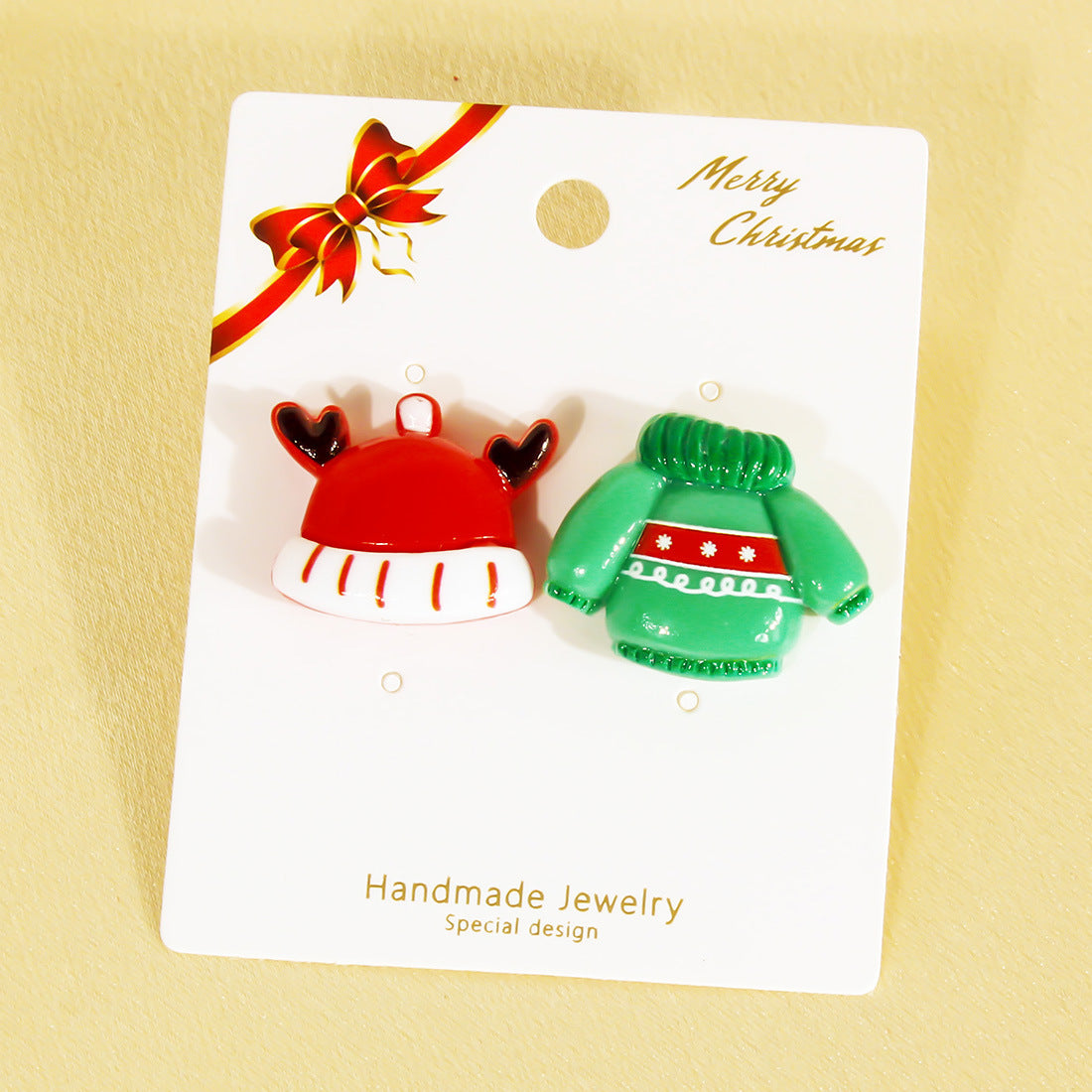 Wholesale Cartoon Cute Santa Claus Christmas Tree Earrings ACC-ES-Tengc004