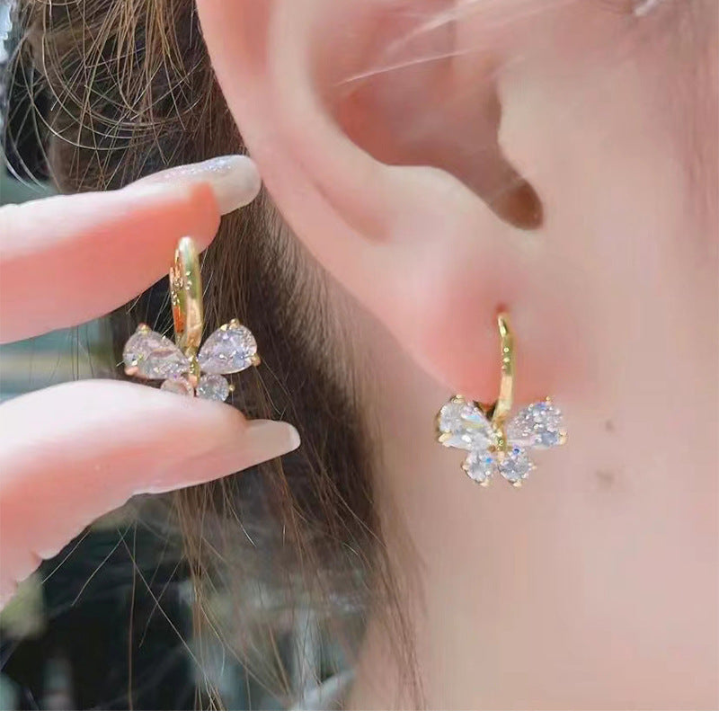 Wholesale  Crystal Bow Earrings
