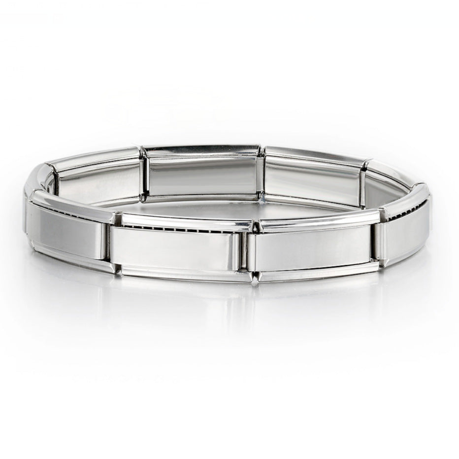 Wholesale Italian Charm Bracelet 9mm DIY Splicing Removable  Stainless Steel Composable Bracelet