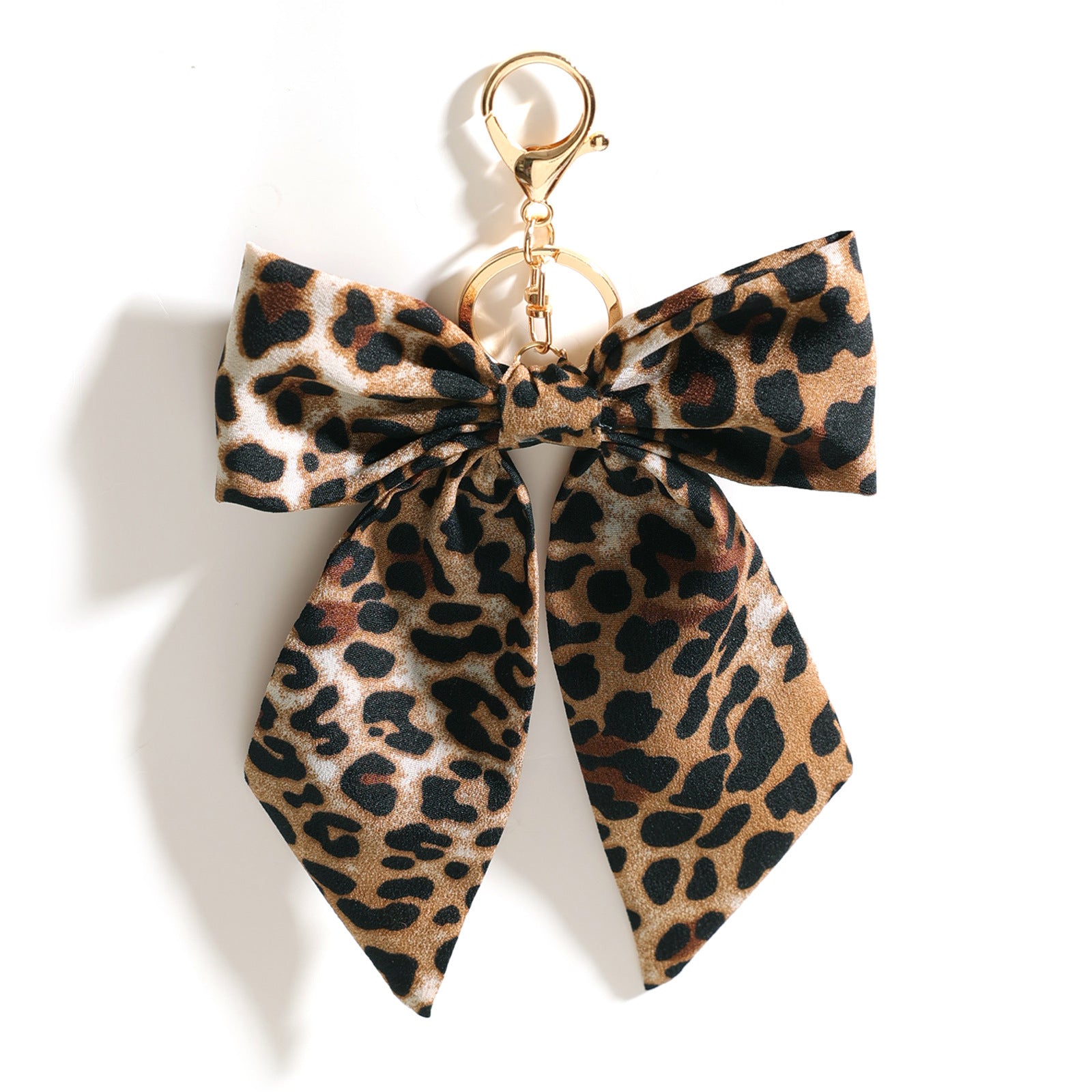 Wholesale Creative leopard print bow keychain pendant,  bag accessory,  car pendant,  creative key chain,  small gift