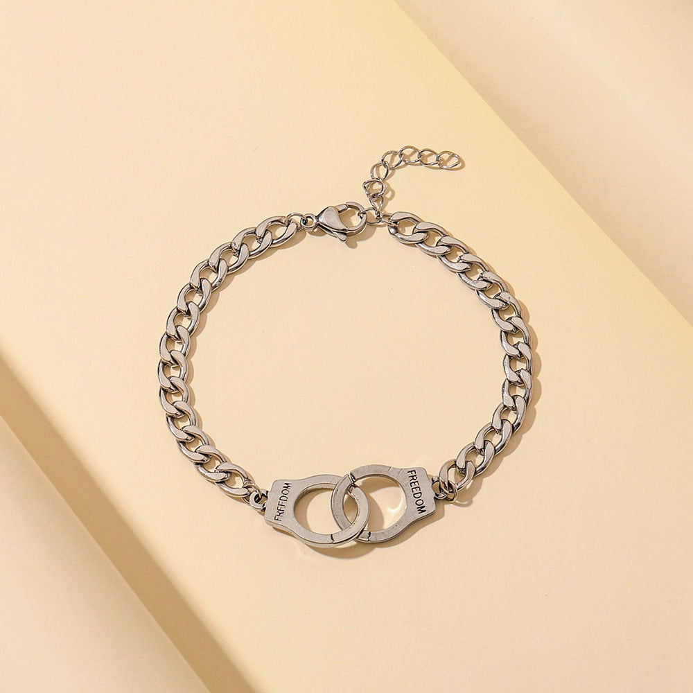 Wholesale Creative Engraving Handcuffs Bracelets ACC-BT-Hanyu002