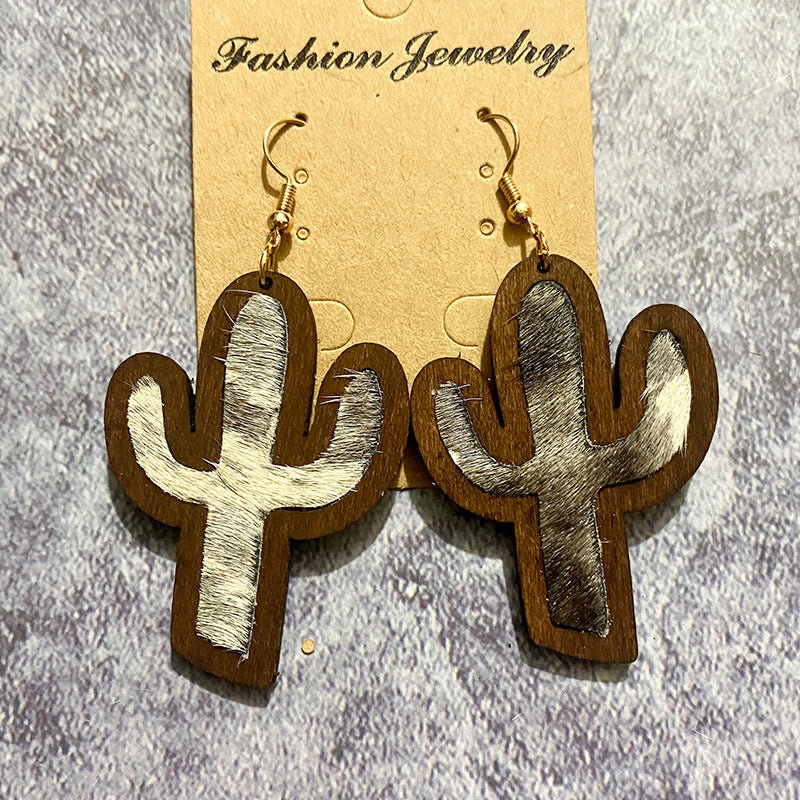 Boucles d'oreilles en cuir authentiques occidentales en gros