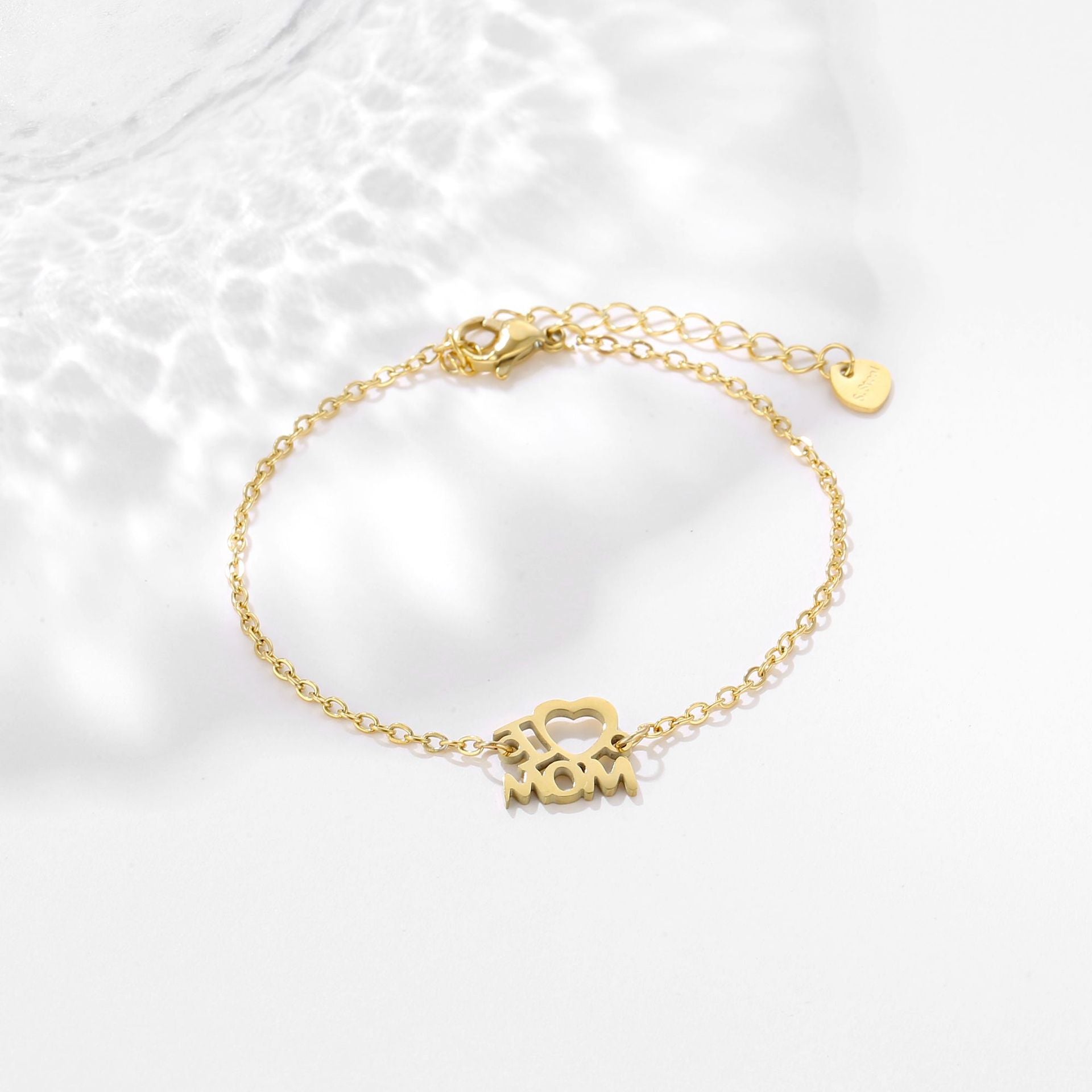 Wholesale Titanium Steel I Love Mom Mother's Day Stainless Steel Bracelet ACC-BT-MinM002