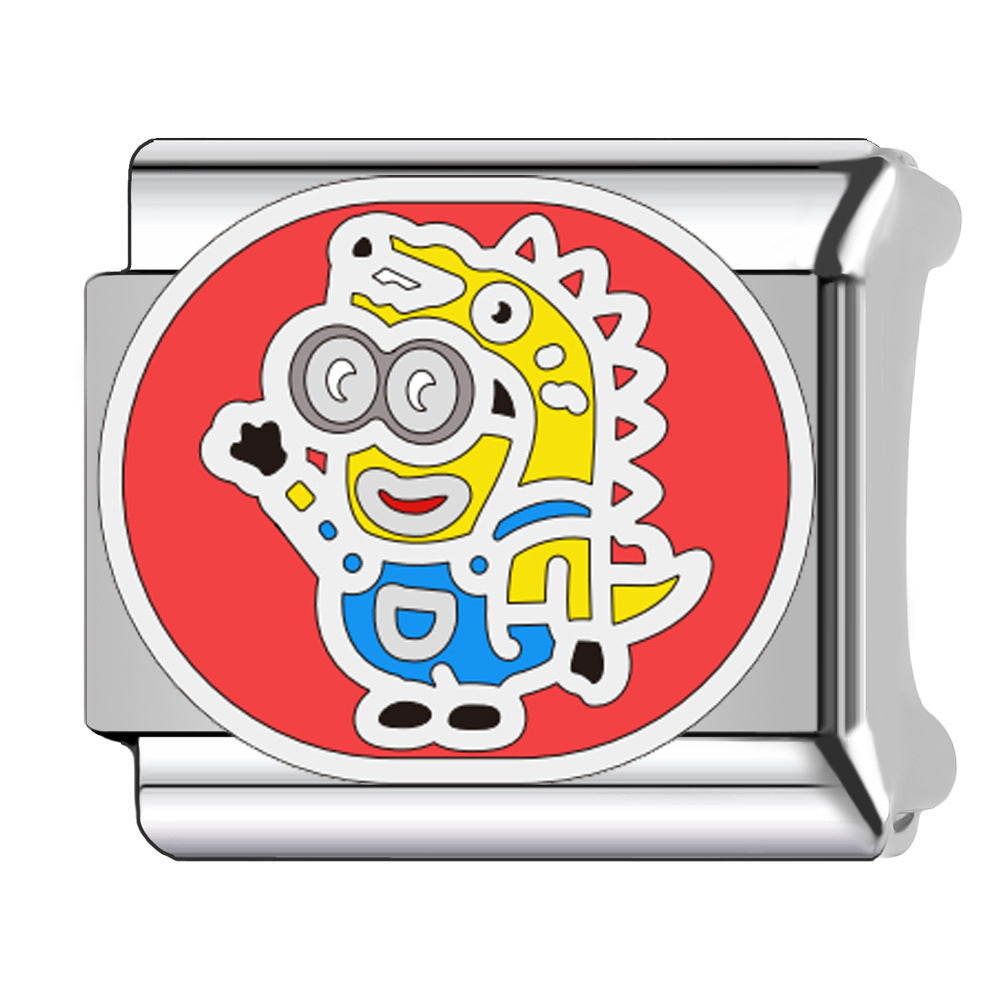 Wholesale Italian Charm Bracelet 9mm DIY  cartoon zodiac Minions elastic Creative Stainless Steel Composable Bracelet