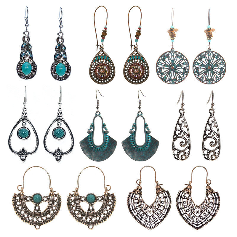 Wholesale Bohemian Turquoise Earrings for Party Wear Fashion Accessory