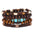 Wholesale Handmade Beaded Bracelet Men's Retro Fashion Turquoise Cross Five-piece Bracelet