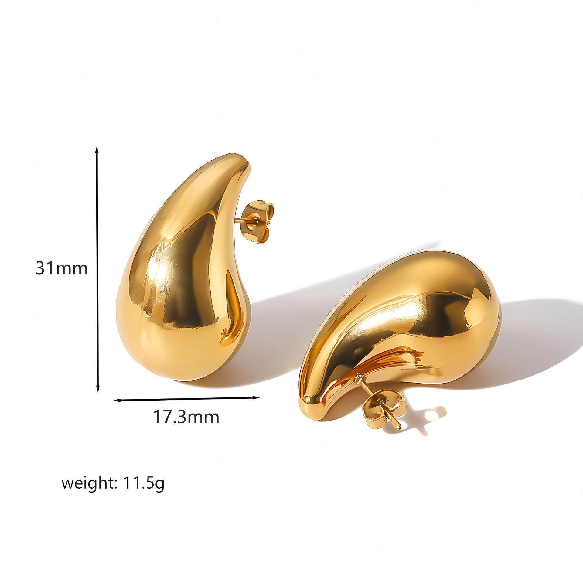 Wholesale Curved 18K Gold Stainless Steel Earrings ACC-ES-LiQuan011