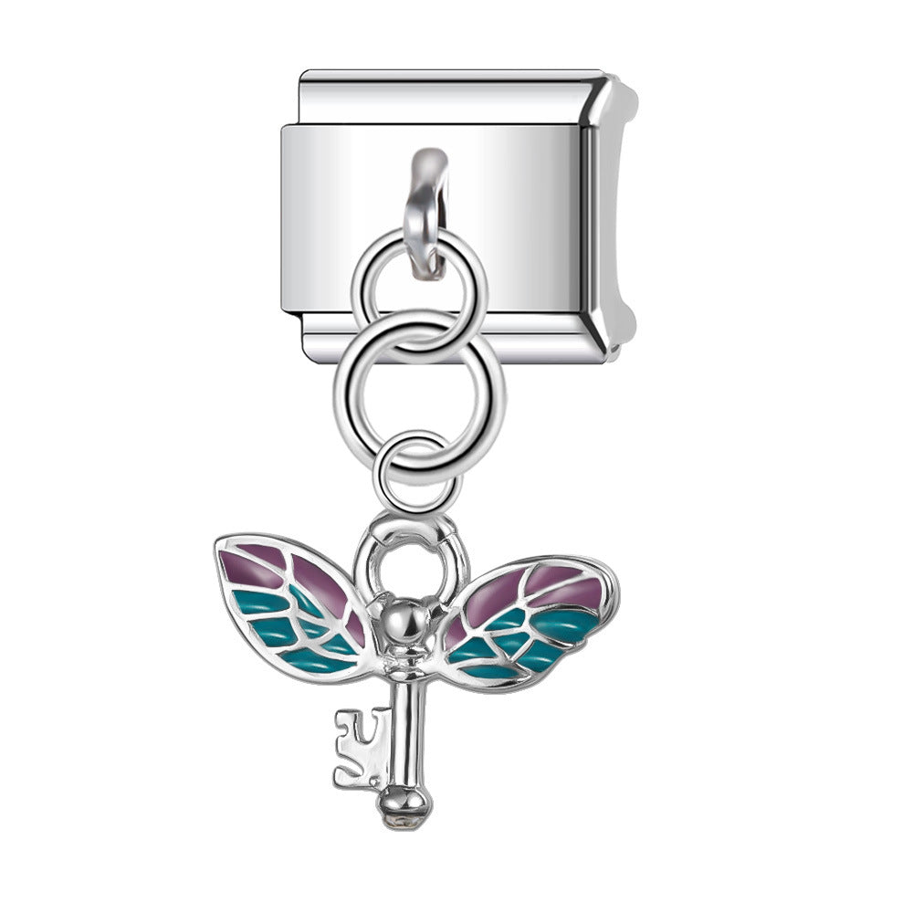 Wholesale  Italian Charm Bracelet 9mm DIY  9mm Seven-Star  Creative Stainless Steel Composable Bracelet