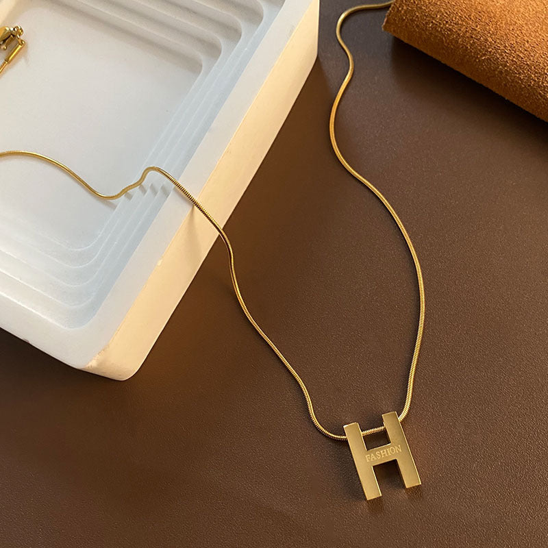 Wholesale Light Luxury Necklaces Titanium Steel Necklace Snake Bone Necklace ACC-NE-Yuxi011