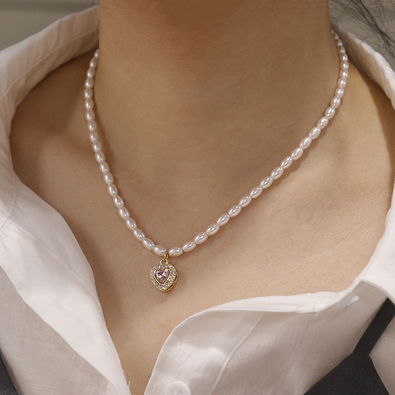 Wholesale  beaded pearl butterfly pendant niche clavicle chain