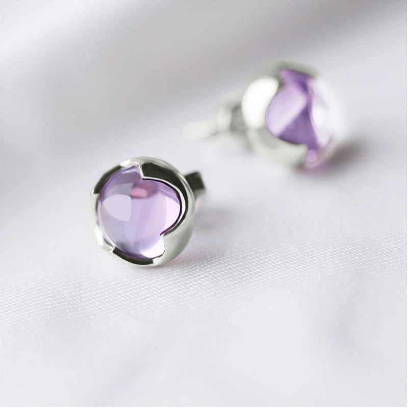 Wholesale 925 Sterling Silver Amethyst Earrings