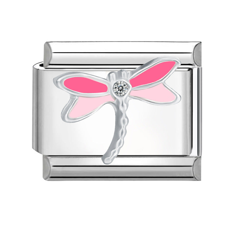 Wholesale Italian Charm Bracelet 9mm DIY Splicing Insect Series Stainless Steel Composable Bracelet