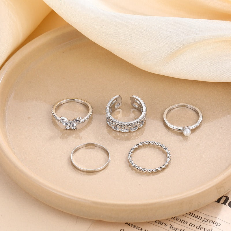 Wholesale opening ring adjustable butterfly joint ring suit