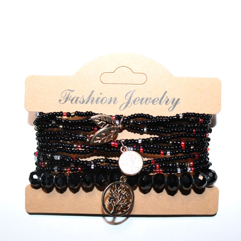 Wholesale Bohemian Multi-layered Tree of Life Rice Bead Bracelet ACC-BT-NaiHong012