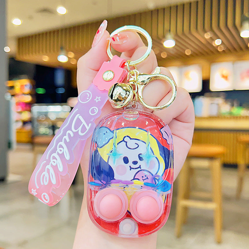 Wholesale Cartoon Water Ring Game Console Unzipped Acrylic Keychain ACC-KC-JuCai012