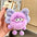 Wholesale rex rabbit fur bowknot fur ball keychain