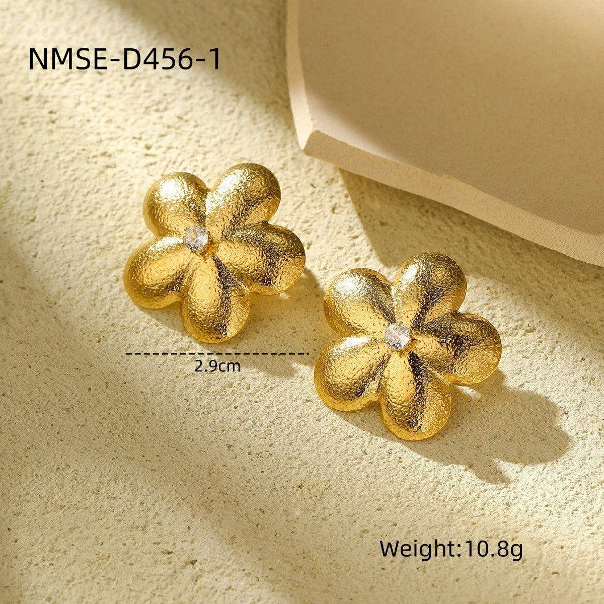 Wholesale stainless steel earrings geometric flowers pearl  earrings