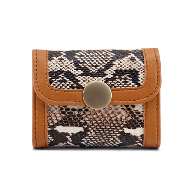 Wholesale snakeskin accordion card holder vintage small wallet