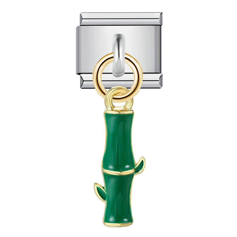 Wholesale Italian Charm Bracelet 9mm DIY Splicing Removable Silver Flower Element Stainless Steel Composable Bracelet