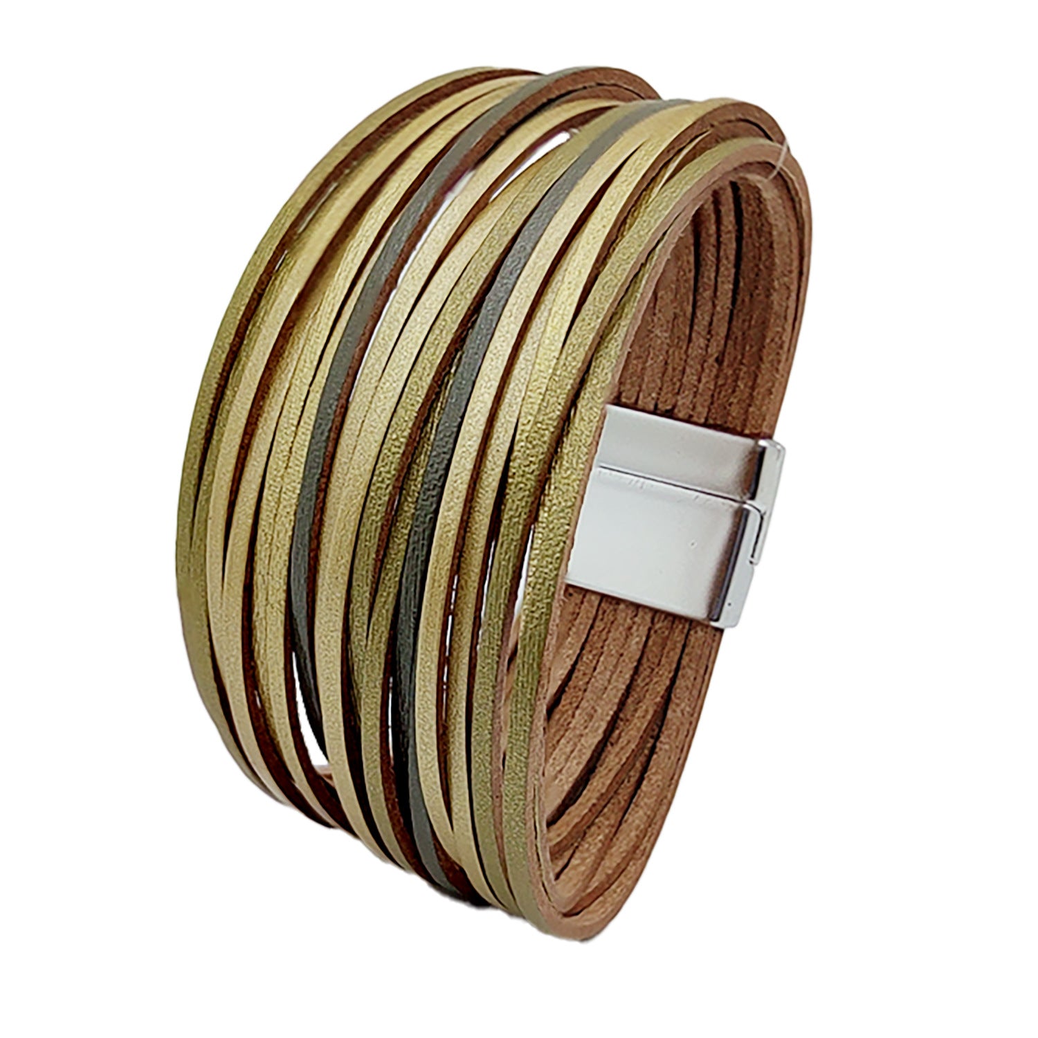 Wholesale Gradient Leather Cord Mixed Color Leather Bracelet ACC-BT-Shangy005