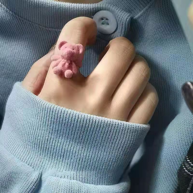 Wholesale Funny little monster plush ring