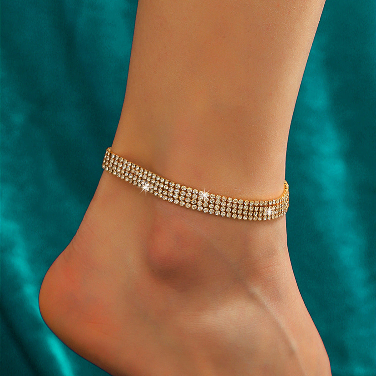 Wholesale full diamond luxury anklet