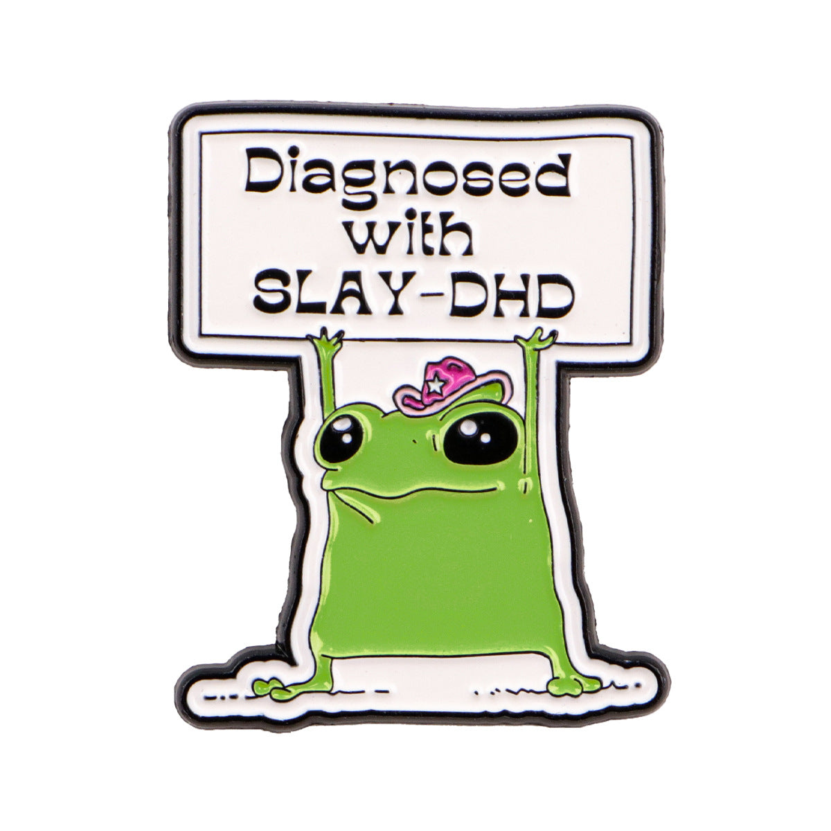 Wholesale Cartoon rainbow black cat goose frog lettering quote animation anime brooch badge