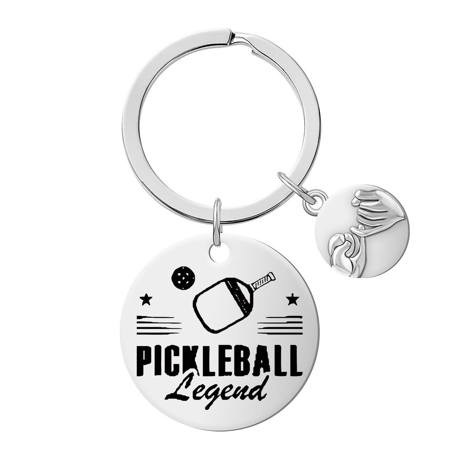 Wholesale PLCK LEBALL sports creative stainless steel keychain