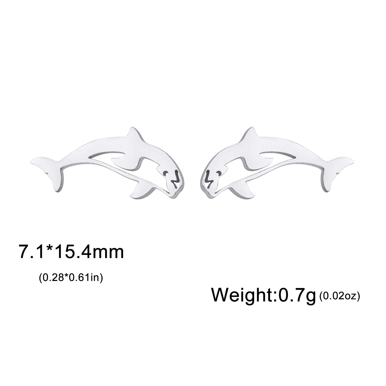 Wholesale Cute Whale Earrings Stainless Steel Ocean Animal Jewelry for Women Birthday Gift Fashion Accessory