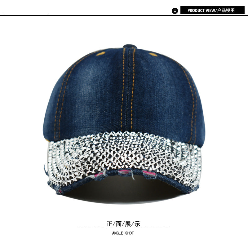 Wholesale personality diamond baseball cap diamond cap