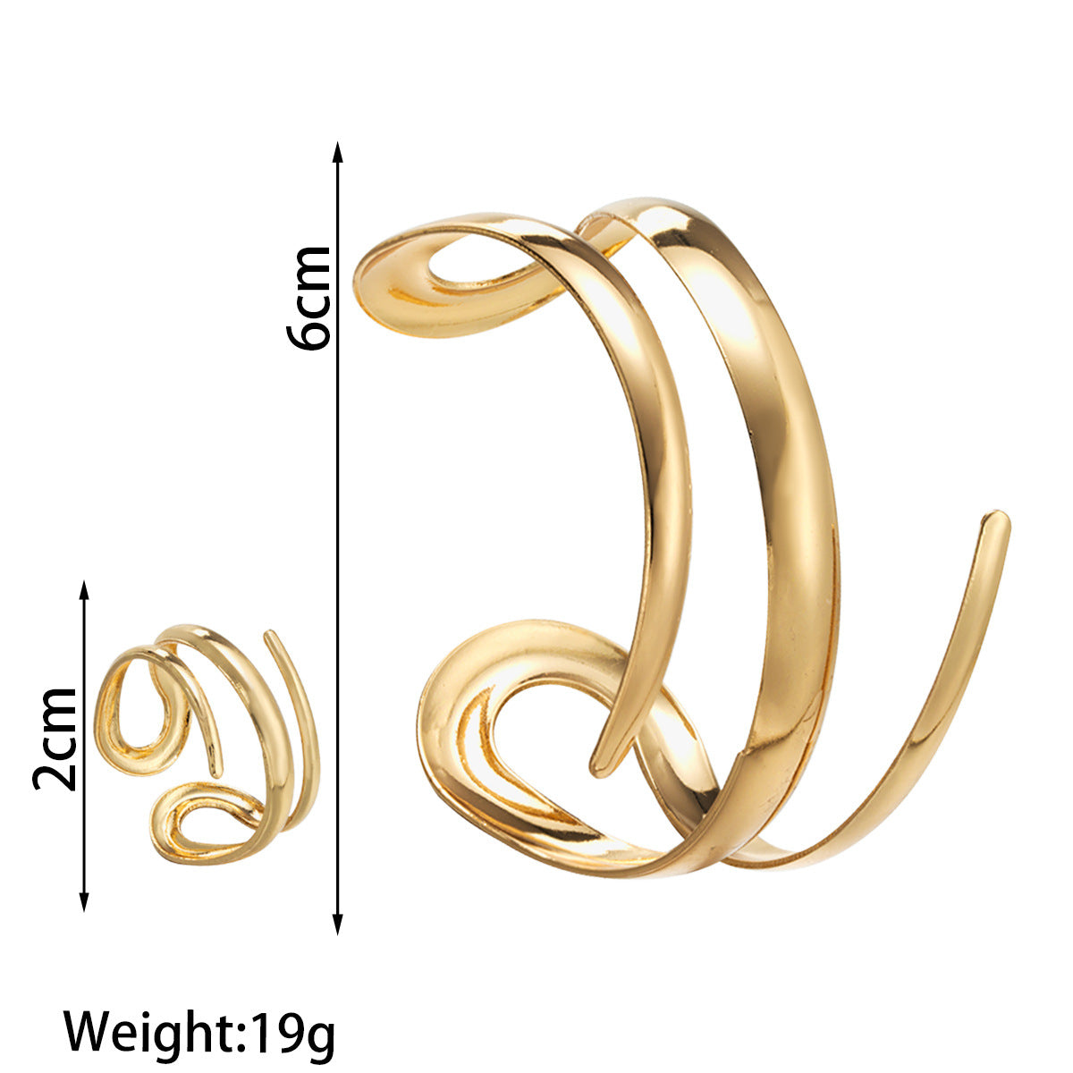 Wholesale Wind Spiral Wide Face Alloy Bracelet