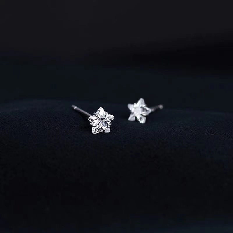 Wholesale S925 Silver Star Zircon Earrings
