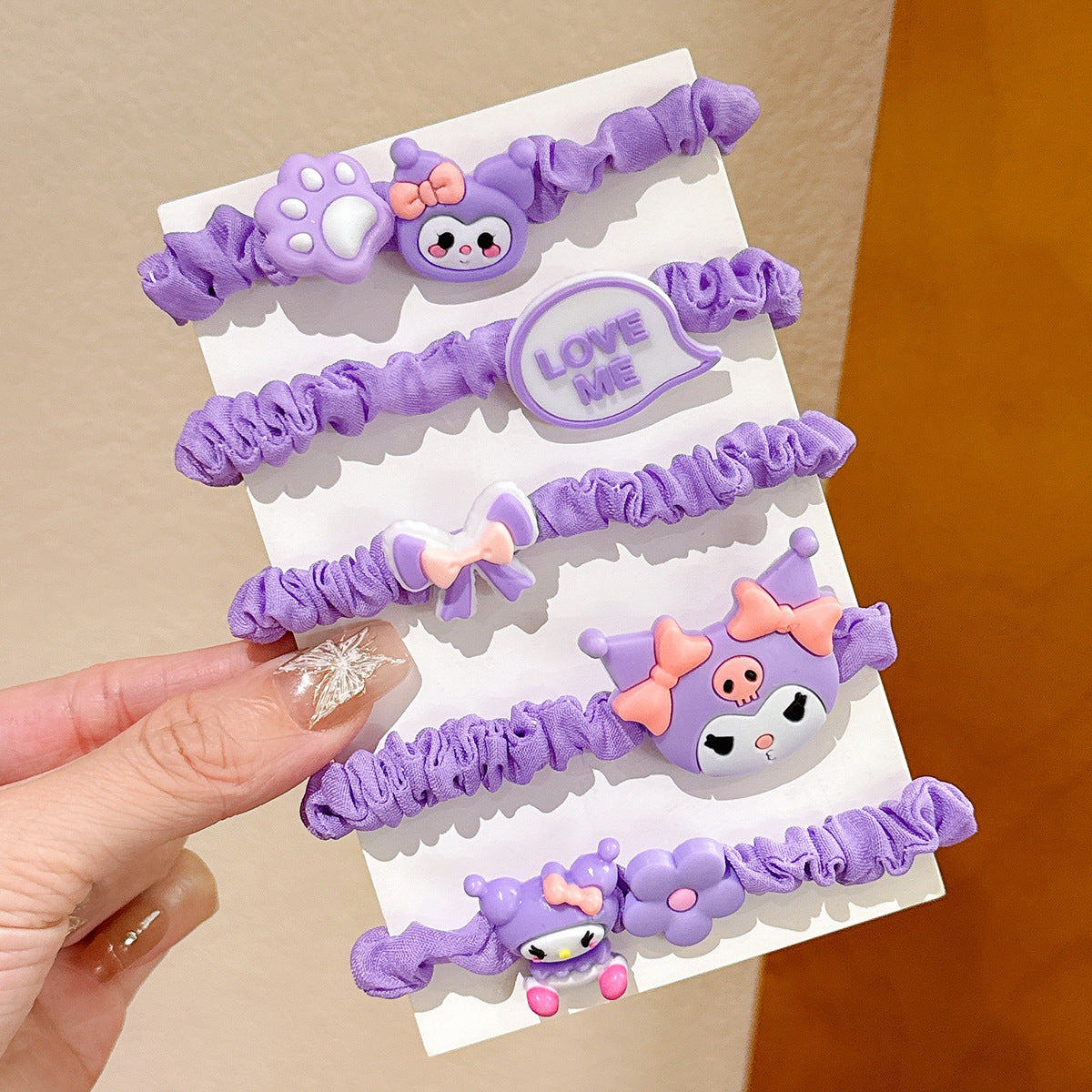 Wholesale 5pcs Children's Cartoon Cute Doll Rope Hair Scrunchies ACCVIP-HS-Huidi013