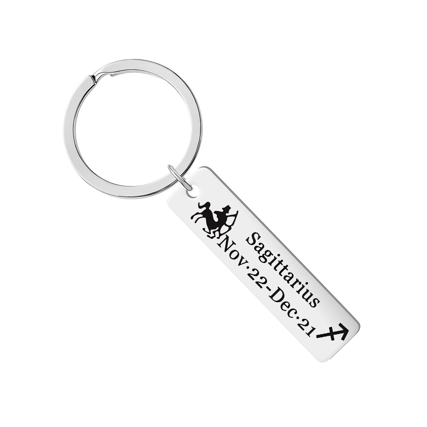Wholesale twelve zodiac gold stainless steel metal keychain