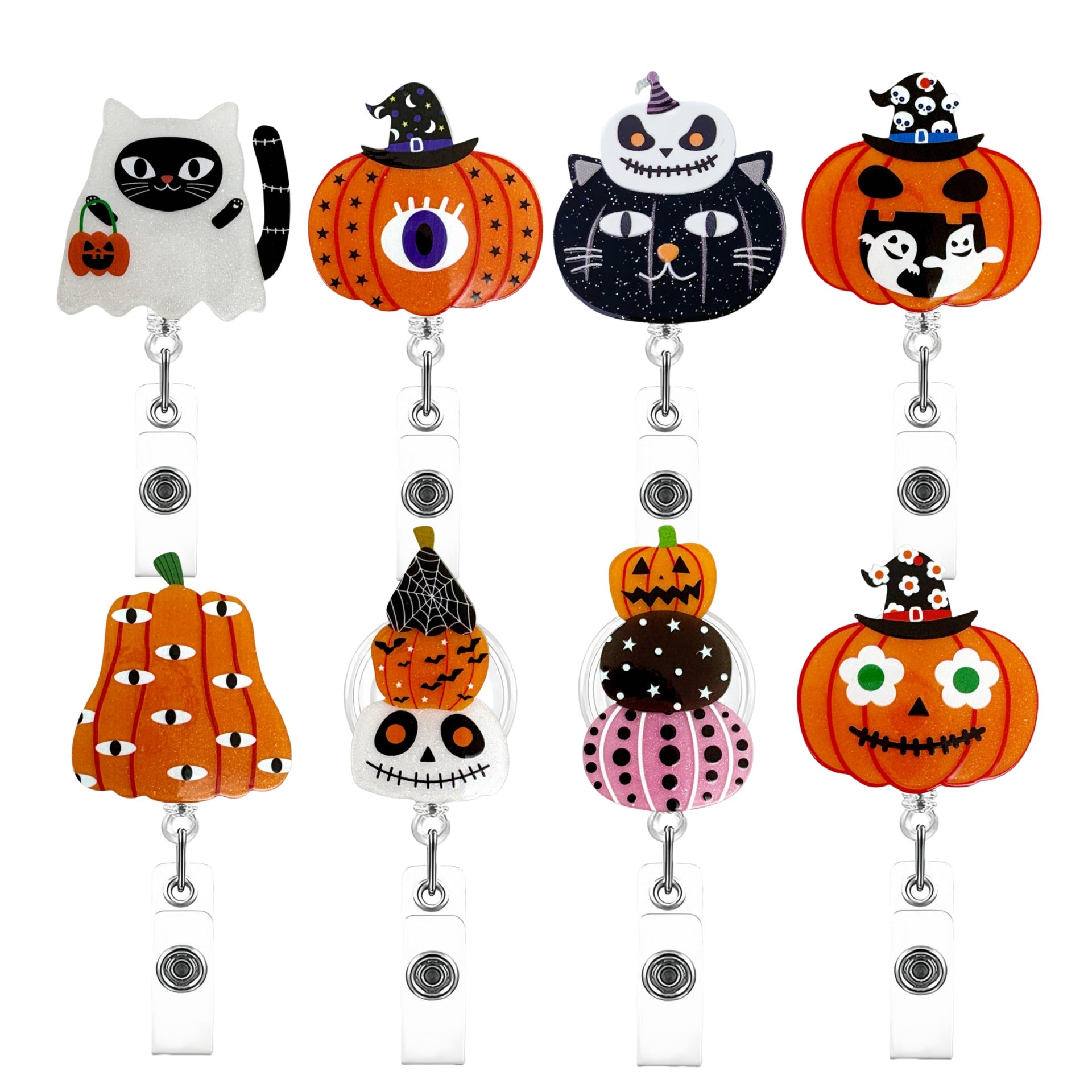 Wholesale  Ghost Pumpkin Cat Retractable Badge Reel Fashion Accessory Gift