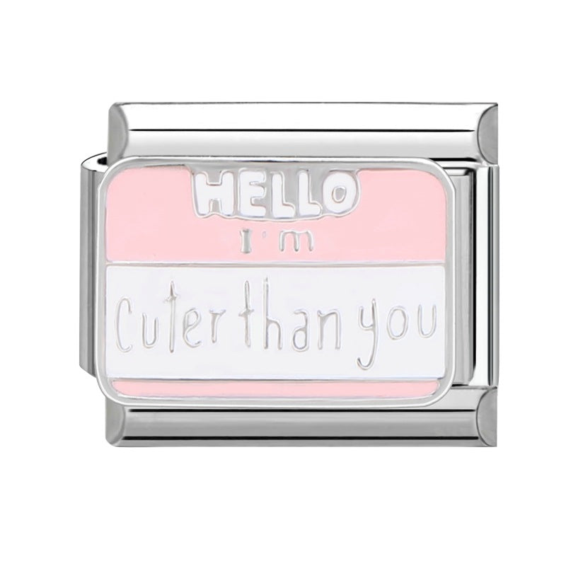 Wholesale Italian Charm Bracelet 9mm DIY Splicing Cute Cartoon Stainless Steel Composable Bracelet