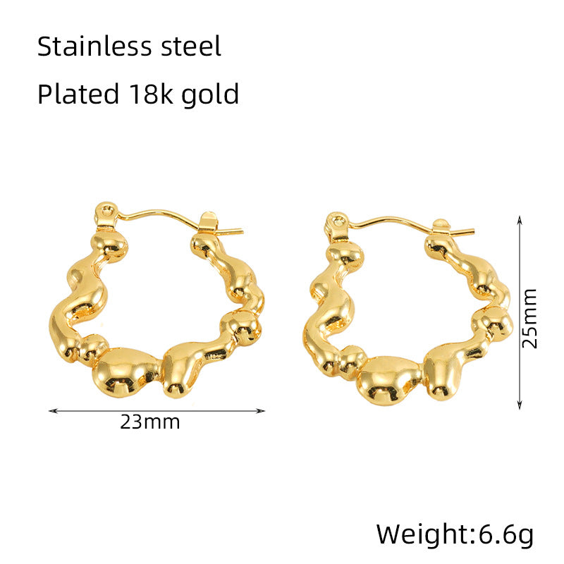 Wholesale  Stainless steel irregular earrings