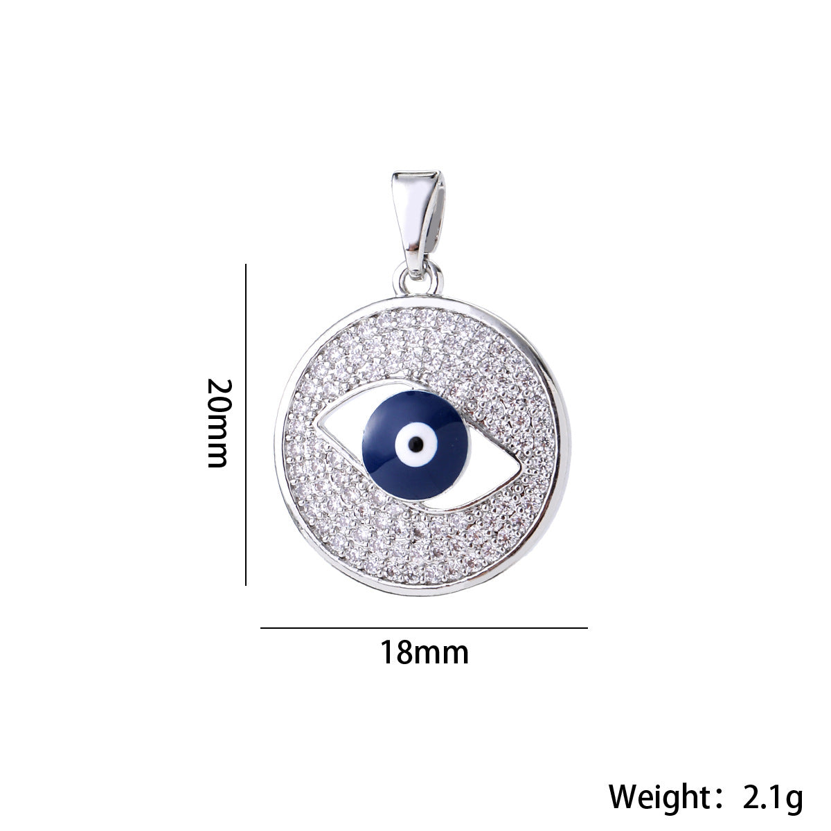 Wholesale Fashion Boho Evil Eye Gold Plated Brass Zircon Pendant For DIY Necklace Making Boutique Resale