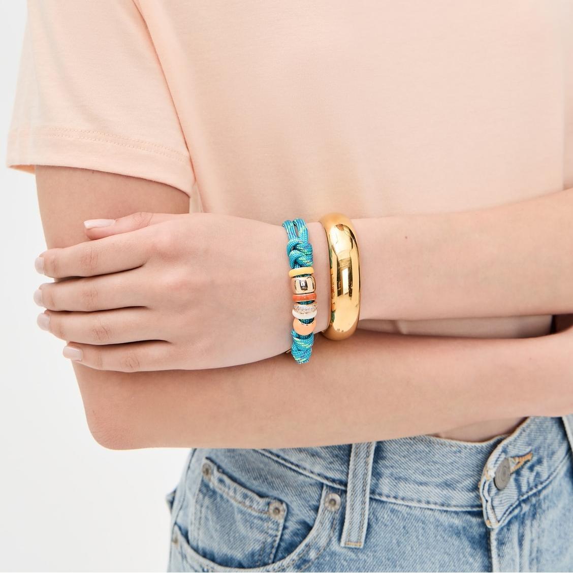 Wholesale Titanium Steel Summer Color Climbing Rope Heart Bracelet