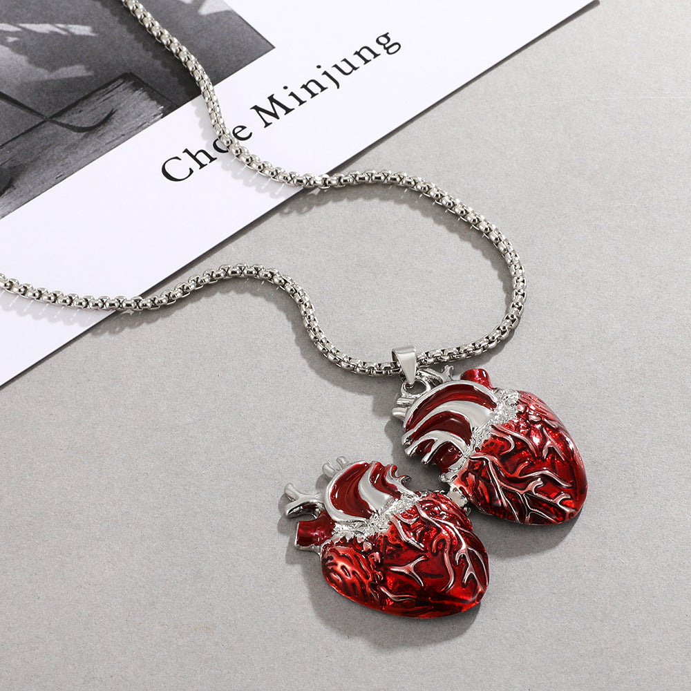 Wholesale Retro Design Openable Heart Locket Pendant Necklace Alloy Jewelry Accessory